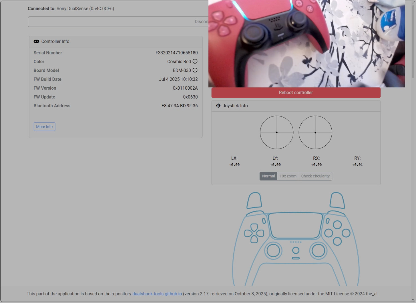 Zéro drift après conversion TMR AMD LAB — GamePad Tester
